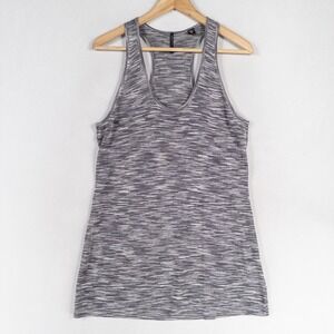 Isda & Co Tank Top Tunic Womens Large Gray Space Dye Cotton Blend Racerback